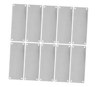 COLLBATH 10 Pièces Lot de Plaques Acier Inoxydable Brossé pour Signalétique DIY Plaques Vierges Prêtes à Graver Au Laser Multifonctions pour Usage Commercial et Résidentiel