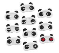 COLLBATH 10 pièces Masques de Sommeil Garçon Fille Doux et Confortables avec Motifs Panda Mignons Cache-yeux pour Filles et Bandeau Léger pour Dormir Cadeau Créatif et Pratique