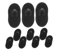 COLLBATH 10 Pièces masseur shampoing mini pinceau à cheveux de peigne élégant de poche pour hommes brosse de peigne plate pour hommes Black