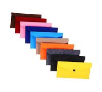 COLLBATH 10 pièces Pochettes Feutre à Bouton Pression Sacs de Rangement Multifonction pour Téléphone Monnaie Écouteurs et Câbles et Portables Assortiment
