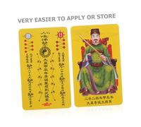 COLLBATH 10 pièces Small Blessing Safety Amulet Cards Chinese Style Protection Taisui Cards for Portable Luck and Prosperity