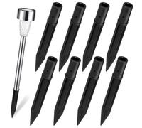 COLLBATH 10 Piquets Solaires de Remplacement en Plastique Abs pour Lampes de Jardin et Allées, Réutilisables et Adaptés aux Sols Durs, pour Éclairage Extérieur