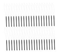 COLLBATH 100 Pièces aiguille à crochet d'extension de cheveux Crochet filet pour extensions de cheveux en acier inoxydable Noir
