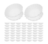 COLLBATH 100 Pièces Basque Cake Liners Non-stick Disposable Baking Paper For Oven Air Fryer Heat-resistant Mini Cake Cups