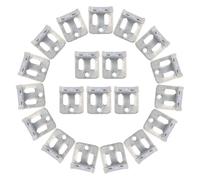 COLLBATH 100 Pièces Kit de Clips à Ressort pour Canapé 5 Trous | Pièces pour Meubles à Ressort Intégré, Siège de Chaise à Ressort, Finition Argenté, Usage Intérieur