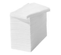 COLLBATH 100 Pièces Serviettes Jetables Épaisses Blanches Pliées pour Dîner Service Fête Mariage Réception