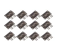 COLLBATH 12 ensembles Charnières Boîte Alliage de Zinc Robustes pour Valise et Coffret Design Pratique Installation Facile Charnières Rustiques pour Meubles et Coffres