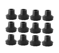 COLLBATH 12 Pièces Embouts Caoutchouc pour Cannes Antidérapants Noirs pour Béquilles Quadruples et Tripodes Accessoires de Protection Stables pour Seniors et Randonnées