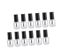 COLLBATH 12 pièces Flacons Vernis Vides Verre avec Brosses Contenants Professionnels pour Gel Ongles Rangement Pratique et Anti-fuite pour Salon et Voyage