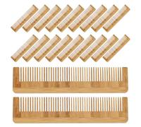 COLLBATH 12 Pièces Lot de 12 Peignes en Naturel, Peigne de Voyage à Dents Larges Antistatique pour Démêler Cheveux Bouclés et Épais, Soins Capillaires en Hôtel, Salon et Maison D’Hôtes