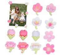 COLLBATH 12 Pièces Magnets de Fleurs Kawaii Décorations Colorées Aimants pour Réfrigérateur Tableaux