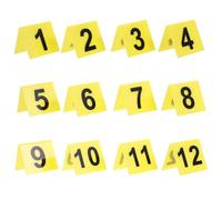 COLLBATH 12 Pièces Marqueurs Numérotés 1 à 12 en Acrylique de V Accessoires d'Enquête Criminelle et Décorations Scène de Crime pour Jeu d'Indices Halloween et Fête Détective