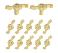 COLLBATH 12 Pièces Poignées de Tiroir Métal Doré Forme Note de Musique Boutons de Meuble pour Cuisine Placard Armoire avec Trou Poignées Décoratives Douces et Robustes