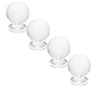 COLLBATH 12 Pièces Poignées Rondes Transparentes Acrylique Boutons Sphériques Modernes pour Armoires Poignées Mobilier pour Dressing et Placard Accessoires Quincaillerie Meuble