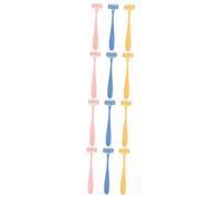 COLLBATH 12 Pièces Tondeuse à Cheveux pour Corps de Rasoirs Épilateur Portable Inoxydable Rasoir pour Aisselles et Zones Sensibles Pours Voyages Jaune Rose Bleu