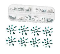 COLLBATH 120 Pièces Nail Art Rhinestones Kit Flat Back Dazzling Nail Stones Decoration For Women Personal Touch