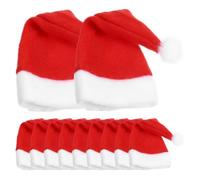 COLLBATH 15 Pièces Mini Chapeau de Père Noël Bonnets de Noël Miniatures Rouge Non-tissé Décoration de Bouteille de Vin Porte-Couverts et Fête de Fin D'année
