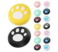 COLLBATH 16pièces Silicone Joystick Caps avec Motif Patte de Chat Protecteurs de Joystick Confortables et Antidérapants pour Manette Switch Accessoires de Jeu Colorés et Plusieurs styles