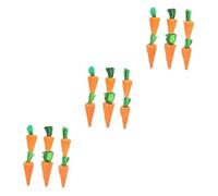COLLBATH 18 Pcs Radis de Paille à mâcher Jouets de Soin des Dents de Hamster friandises pour Cochon d'Inde Jouet de Dentition Cage pour cobayes Trucs de Hamster Jouet molaire de Hamster