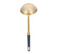 COLLBATH 1Pièce Écumoire de Cuisson Acier Inoxydable avec Manche Ergonomique Outil de Cuisine Résistant Chaleur pour Séparer Rapidement Aliments des Chauds Jaune