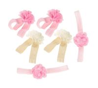 COLLBATH 2 Ensembles Bandeau Garçon Fille Fille à Fleurs Et Sandales Légères Ensemble Coiffure Et Chaussures Coordonnées