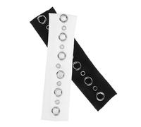 COLLBATH 2 Pièces Bande de cheveux punk grand bandeau de grommet Band de cheveux creux des eyelettes bandeau de rocker punk élastique à œillets creux de tissu en tissu