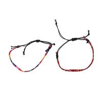 COLLBATH 2 Pièces Bohemian Rainbow Foot Rope Set Lightweight Handmade Ankle Straps For Women And Men Accessory Gift