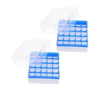 COLLBATH 2 Pièces Boîte de Rangement Cryogénique pour Tubes Compartiments Plastique PP avec Ventilation Support Organisé pour Microtubes Laboratoire et Congélateur