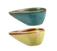 COLLBATH 2 pièces Bol Aromathérapie Céramique Design Élégant pour Huiles Essentielles Décoration Maison Résistant et Facile à Nettoyer Bol Mélange Arômes Spa