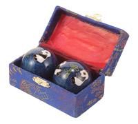 COLLBATH 2 pièces Boules de Massage Portables Balles Exercice pour Mains Matériau Texture Douce pour Rééducation et Soulagement Du Stress Compacte pour Seniors et Usage Quotidien