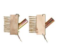 COLLBATH 2 pièces Brosse Métallique Manuelle pour Désherbage Outil de Jardin Robuste Anti- pour Nettoyage des Joints Allées et Fissures Tête avec Crochet Amovible