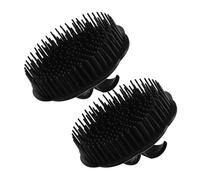 COLLBATH 2 Pièces Brosse Shampoing Massage Brosse Douce à Poils Fins Ergonomique et Nettoyage Profond et Détente pour Bain et Voyage