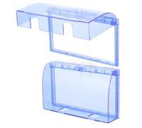 COLLBATH 2 Pièces Cache-prise Adhésif Étanche Protection Murale Type Couverture Anti-éclaboussures Transparente Sécurité pour Interrupteur et Prise Cuisine et Salle de Bain