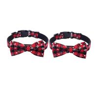 COLLBATH 2 Pièces Collier de Chien de Compagnie Dog Collar Collier pour Chat collerette pour Chat Collier de Chat d'halloween Collier pour Chiens Collier pour Animaux de Compagnie Rouge