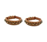 COLLBATH 2 Pièces Collier pour Animaux De Compagnie Cols Moyens Et Grands La Laisse du Chien Collier De Chien De Compagnie Accessoires pour Animaux De Compagnie Colliers De Corde Brown
