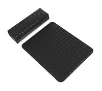 COLLBATH 2 Pièces Coussin Repose Mains Cuir pour Manucure Tapis Étanche pour Ongles Protection de Plan de Travail Confort Poignet Lot de Noir