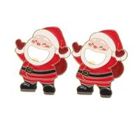 COLLBATH 2 Pièces Décapsuleur Magnétique Père Noël Aimant Réfrigérateur Décoration de Noël Ouvre-bouteilles Portable pour Bière et Soda Cadeau Festif pour Cuisine et Bar
