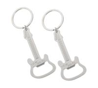 COLLBATH 2 Pièces Décapsuleur Porte Clés Guitare Alliage Design Original Cadeau pour Bar Fête Camping et Décoration Maison
