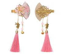 COLLBATH 2 Pièces Épingles à Cheveux Japonaises Fan Durable pour Filles et Femmes Accessoires Lolita Hanfu pour Coiffure