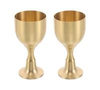 COLLBATH 2 Pièces Gobelets Laiton Doré Vintage Calices Offrande Ancienne pour Cérémonies Religieuses et Fêtes de Noël Tasses Médiévales Décoratives pour Mariages et Rencontres Renaissance