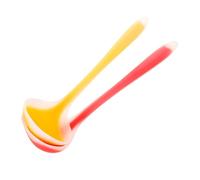 COLLBATH 2 pièces Lot de Louches à Soupe Silicone Semi-transparentes Ustensiles de Cuisine Anti-rayures avec Manche Antidérapant Ergonomique Cuillères de Service pour Soupe et Sauce