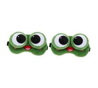 COLLBATH 2 Pièces Masque de sommeil patch yeux bandeau yeux bandeau animal mignon couverture d'aide visière masque yeux bandeau de dessin animé masque pour les yeux de dessin animé velours