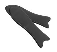 COLLBATH 2 pièces Outil Gua Sha Corne de Buffle Naturelle Grattoir Visage Forme Poisson Épais pour Massage Facial et Détente Stick de Massage Compact pour Soins Peau