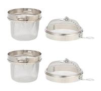 COLLBATH 2 pièces Panier Acier Inoxydable pour Nettoyage Bijoux Accessoire Nettoyeur Vapeur Boules à Thé Maille Fine Résistant et Polyvalent pour Bagues et Bracelets