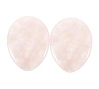 COLLBATH 2 pièces Pierre de Massage Anti-stress Naturelle Pierres Ovales Cristal de Quartz Rose pour Soulagement Anxiété et Massage Pouce Forme Ergonomique avec Bords Lisses pour Détente