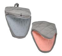 COLLBATH 2 Pièces Pince Silicone Résistante Chaleur avec Remplissage Coton Protection Anti-brûlure pour Cuisine Manique Poignée de Casserole et Poêle Lot de Clips Four et Barbecue