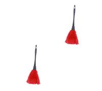 COLLBATH 2 Pièces Plumeau en Microfibre Nettoyage Extensible Plumeaux Extensibles Accueil Duster Nettoyeur De Poussière De Canapé à La Maison à Main en Microfibre Rouge