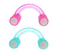 COLLBATH 2 pièces Practical Plastic Roller Massager Set For Body Relaxation And Portable Ergonomic Design For Arms Feet Shoulders Couleur Aléatoire Couleur Aléatoire
