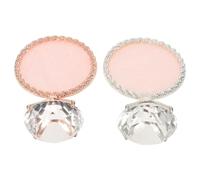 COLLBATH 2 Pièces Présentoir Nail Art Stable avec Plusieurs Niveaux pour Salon Manucure Support Échantillons Vernis et Faux Ongles Facile à Nettoyer et Organiser