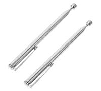 COLLBATH 2 Pièces Ramassage magnétique télescopique aimant outil de ramassage magnétique magnetic pick up tool flexible Silver